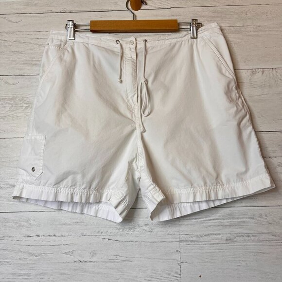 Lauren Ralph Lauren Shorts Size 16 White 100% Cotton US67/RL Marine Supply Co. - Picture 1 of 14